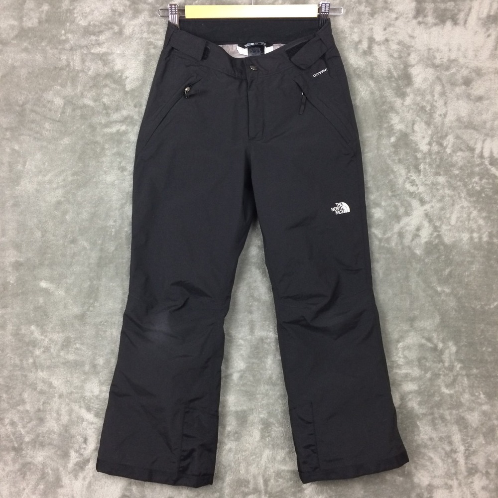 The North Face Black Ski Pants Girls Medium 10/12 Hyvent  EZ Grow Winter Snow